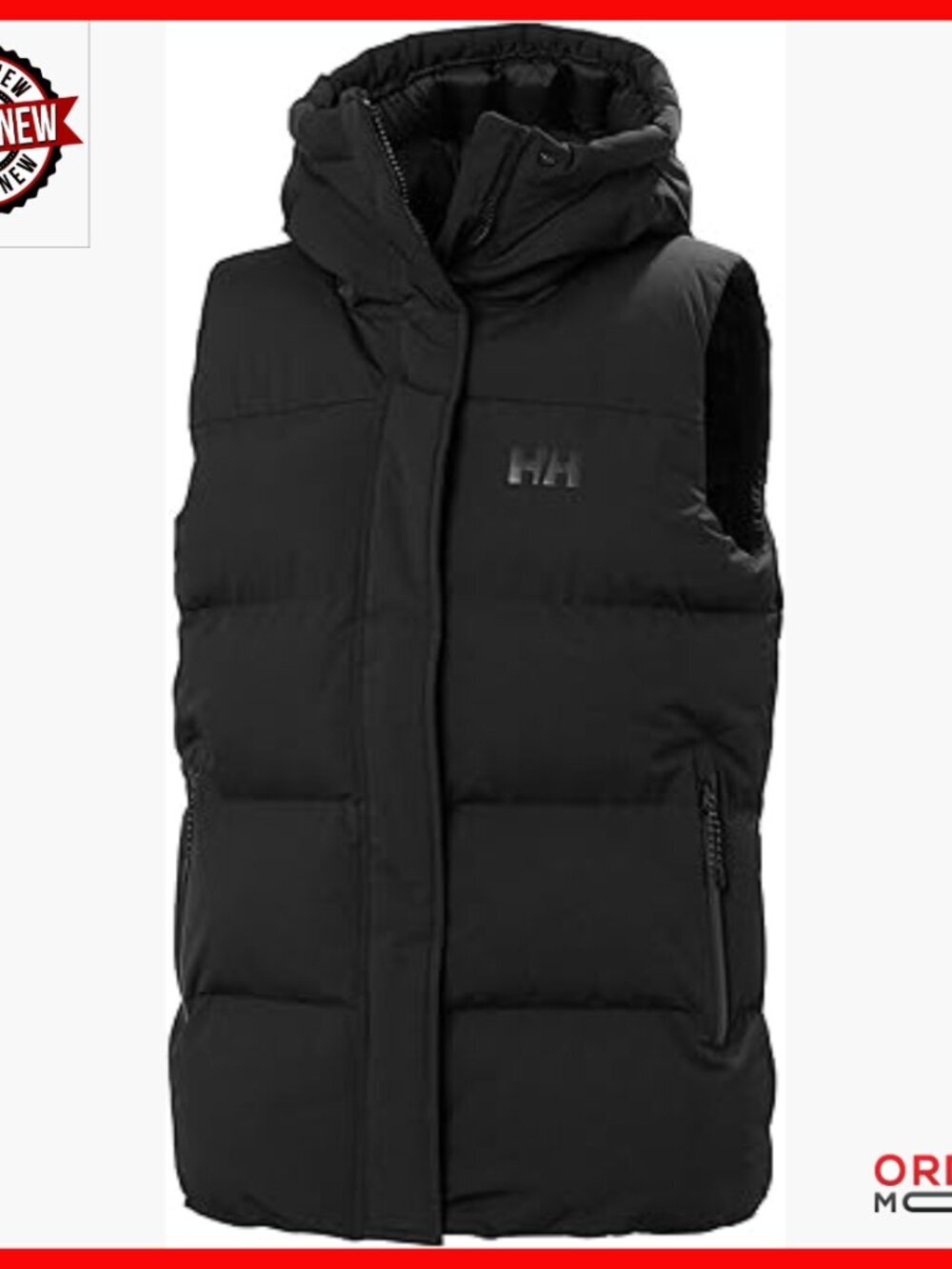 Lightweight Insulated Puffer Vest with Hood for Outdoor Winter Activities